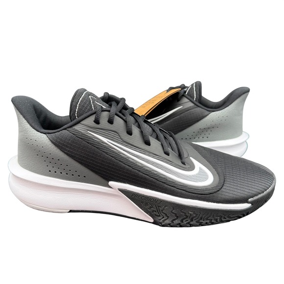 Nike Precision VII Basketball Shoes Black Iron Grey FN4322 005 Men's Size 11